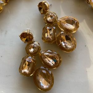 🔥EUC JCREW Honey Colored Jewelbox Earrings